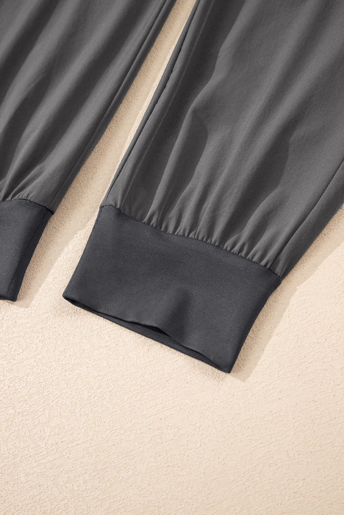 Pantalon de jogging cargo à la taille élastique gris