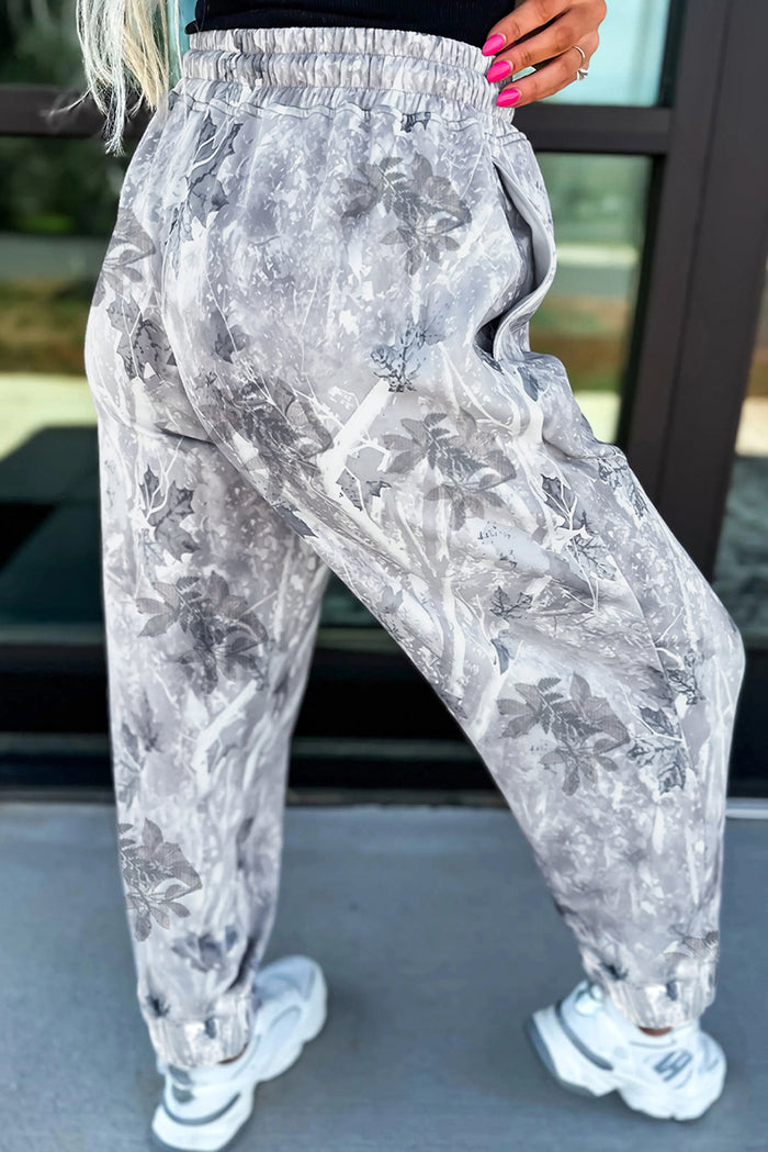 Pantalon de jogging confortable à imprimé camouflage