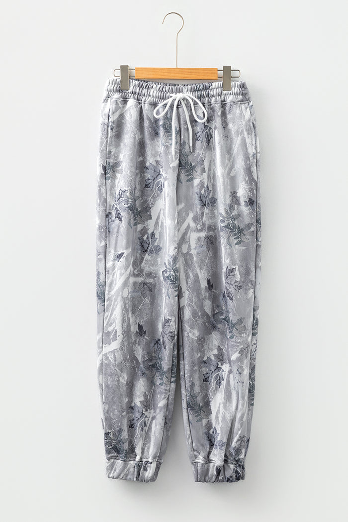 Pantalon de jogging confortable à imprimé camouflage