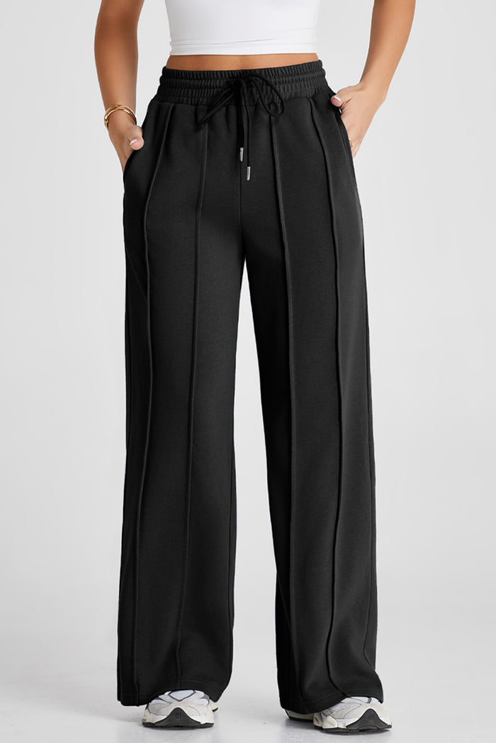 Pantalon de survêtement noir taille haute