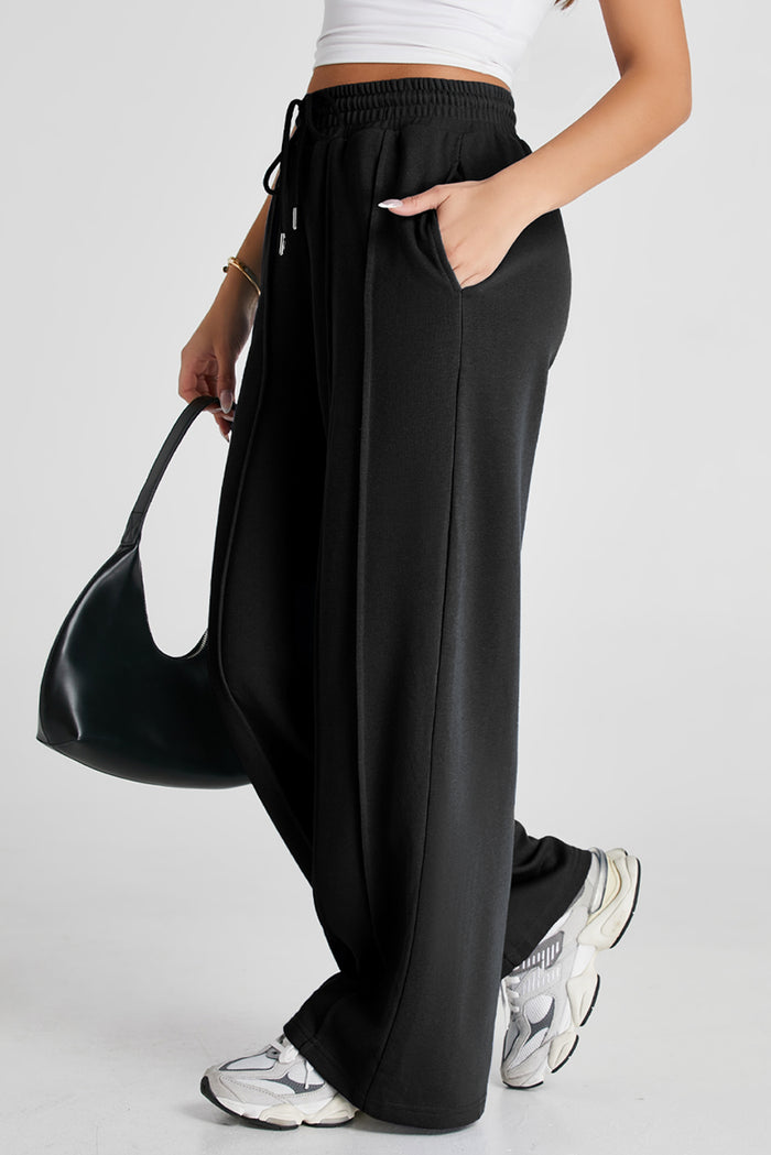 Pantalon de survêtement noir taille haute