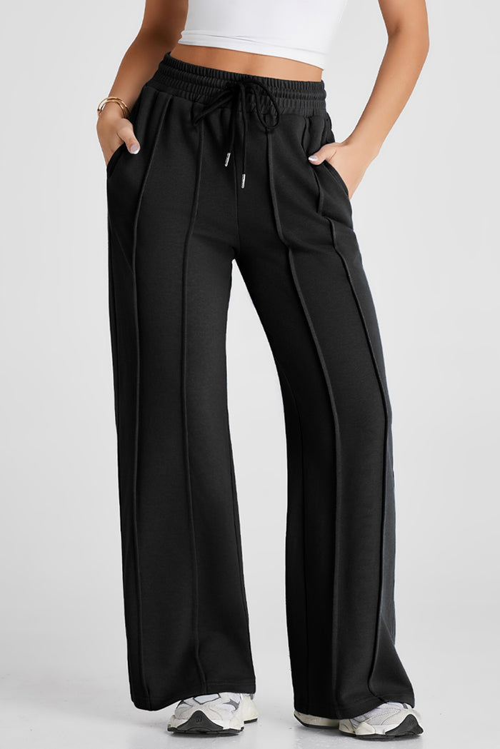 Pantalon de survêtement noir taille haute