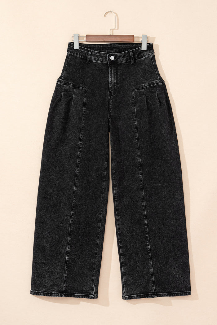 Pantalon en denim gris foncé *