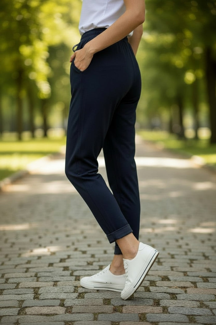 ✨ Pantalon jogger chic en toile – Confort structuré