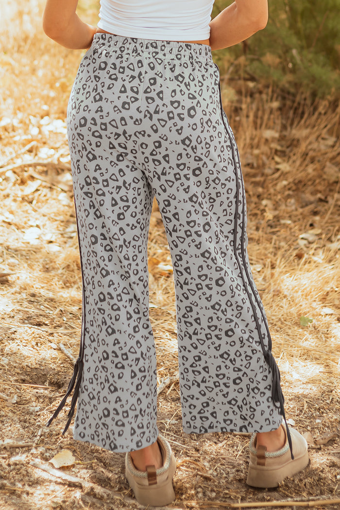 Pantalon léopard gris Taile haute