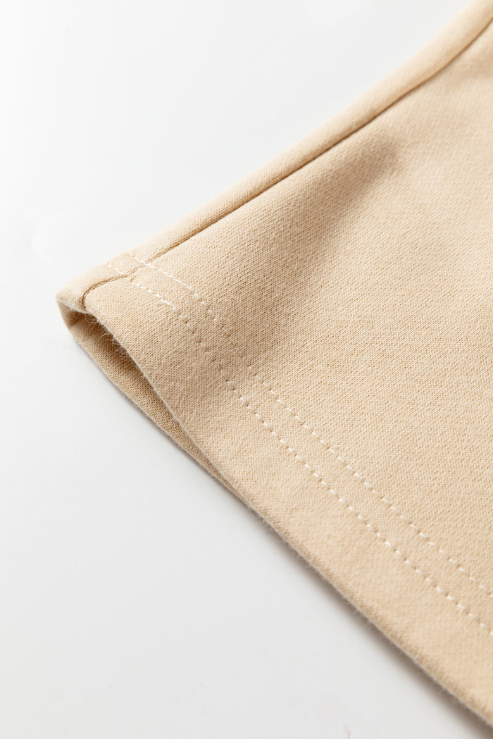Pantalon uni à taille élastique avec cordon de serrage