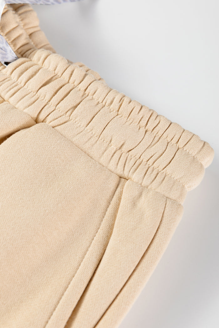 Pantalon uni à taille élastique avec cordon de serrage