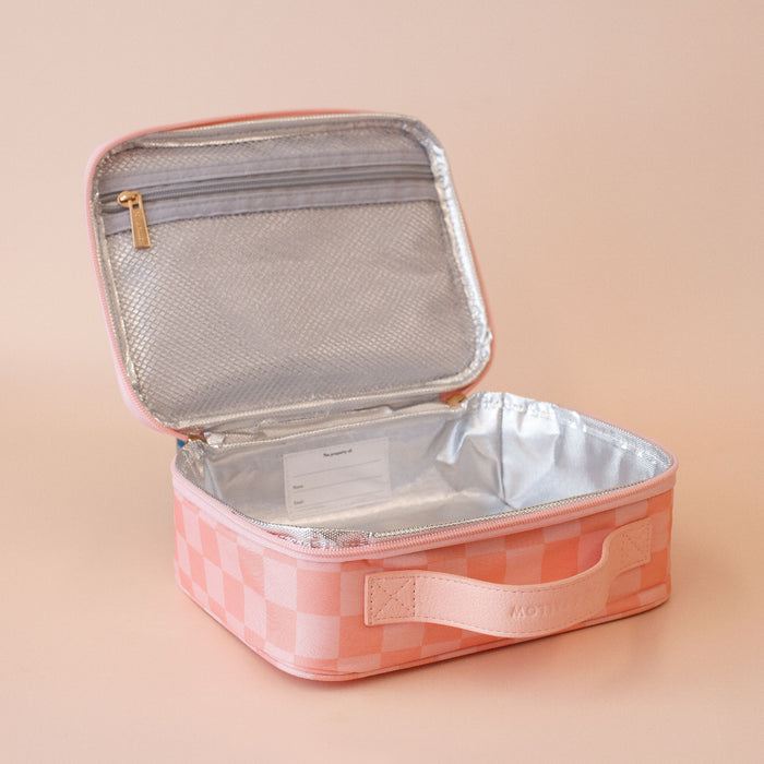 Peach Check Mini Lunch Bag - SECONDS