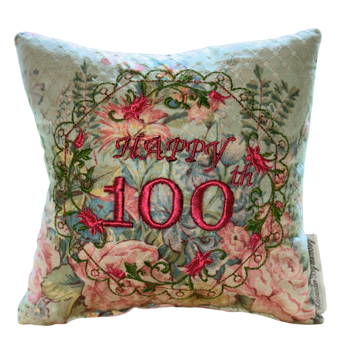 Personalized Embroidered Lavender Pillow