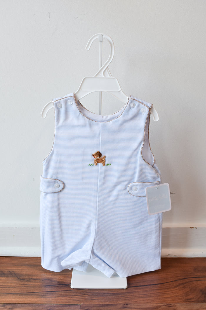Petit Pups Blue Stripe Knit Jon Jon