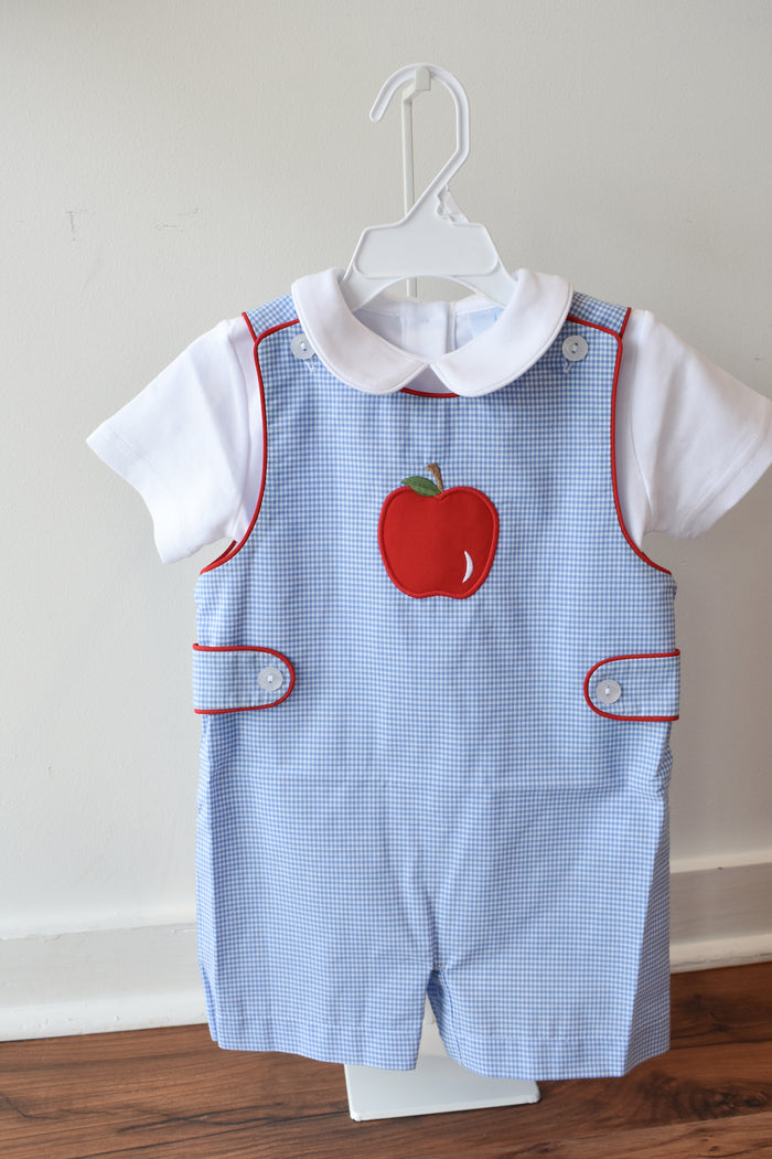 Piped Peter Pan Cotton Short Sleeve