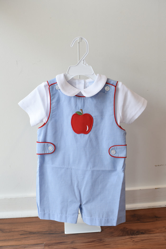 Piped Peter Pan Cotton Short Sleeve