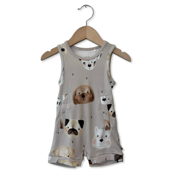 Pooch Pals Adaptive Tube Access Sleeveless Shorty Romper