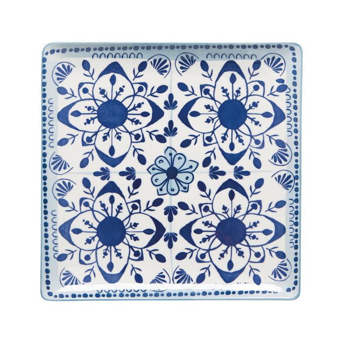 Porto Stamped Dinner Plate - Top View