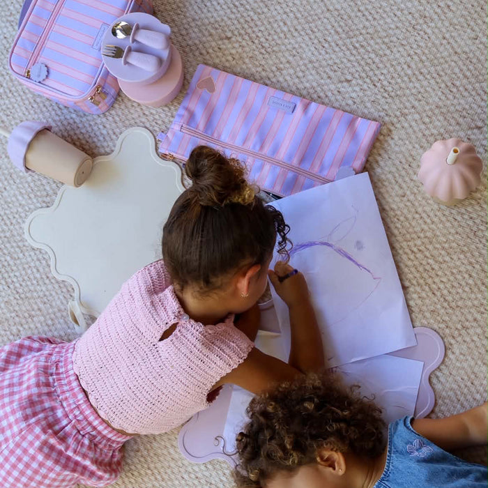 Powder Stripe Large Pencil Case