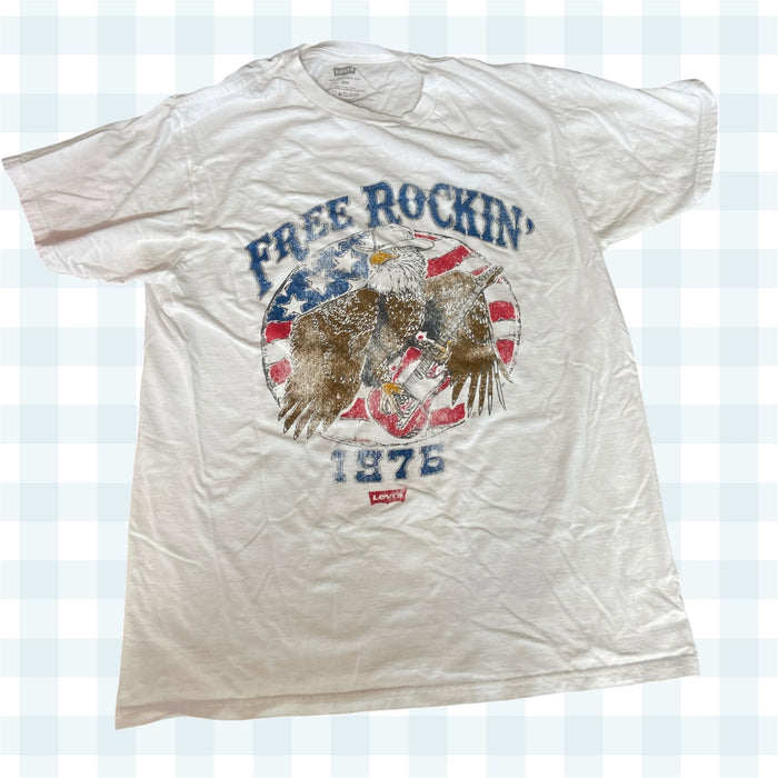 Pre-Loved Levi's Free Rockin' USA Graphic Tee *Size Medium - Deer Creek Mercantile