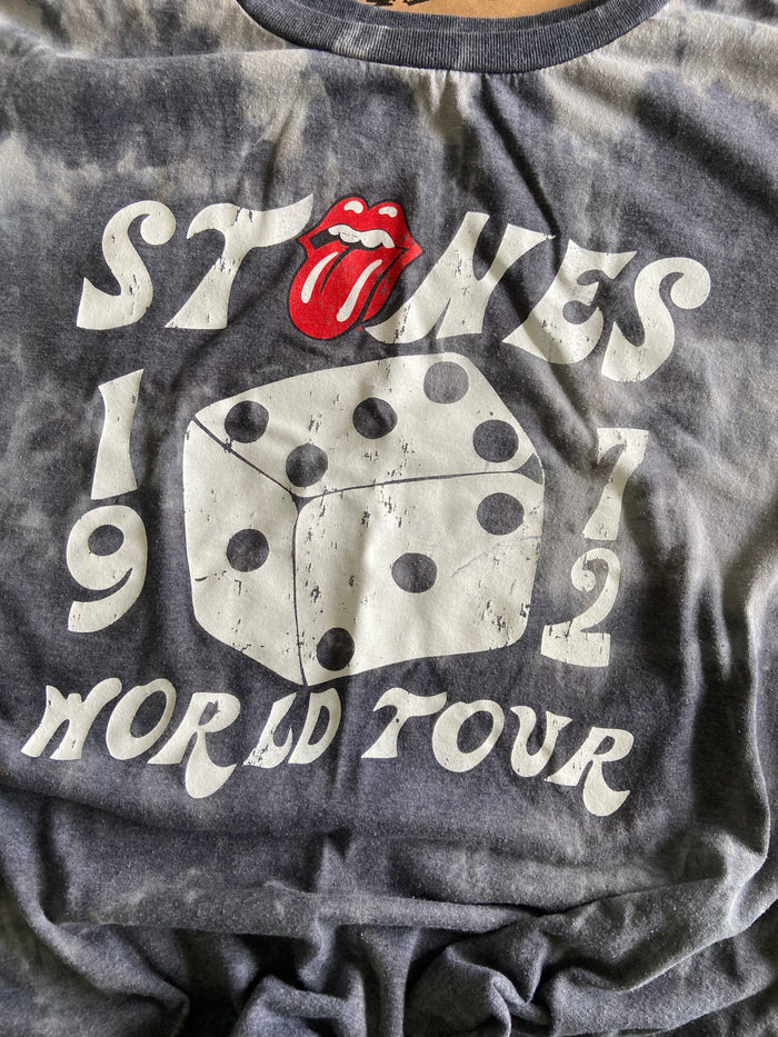 Pre-Loved The Rolling Stones (Dice Graphic) Acid Wash Tee Shirt *XL - Deer Creek Mercantile