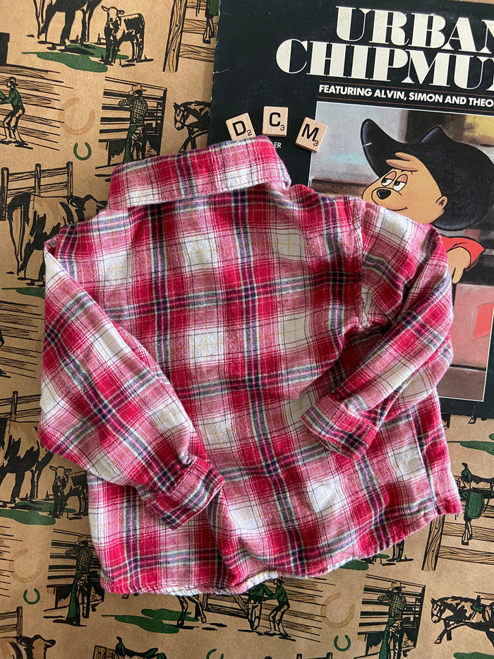 Pre-Loved Wonder Kids Red Plaid Flannel Shirt *18 Months - Deer Creek Mercantile