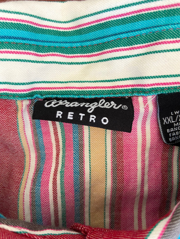 Pre-Loved Wrangler Retro Women's Striped Pearl Snap Shirt *Size XXL - Deer Creek Mercantile