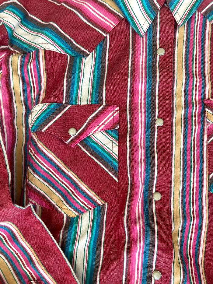 Pre-Loved Wrangler Retro Women's Striped Pearl Snap Shirt *Size XXL - Deer Creek Mercantile