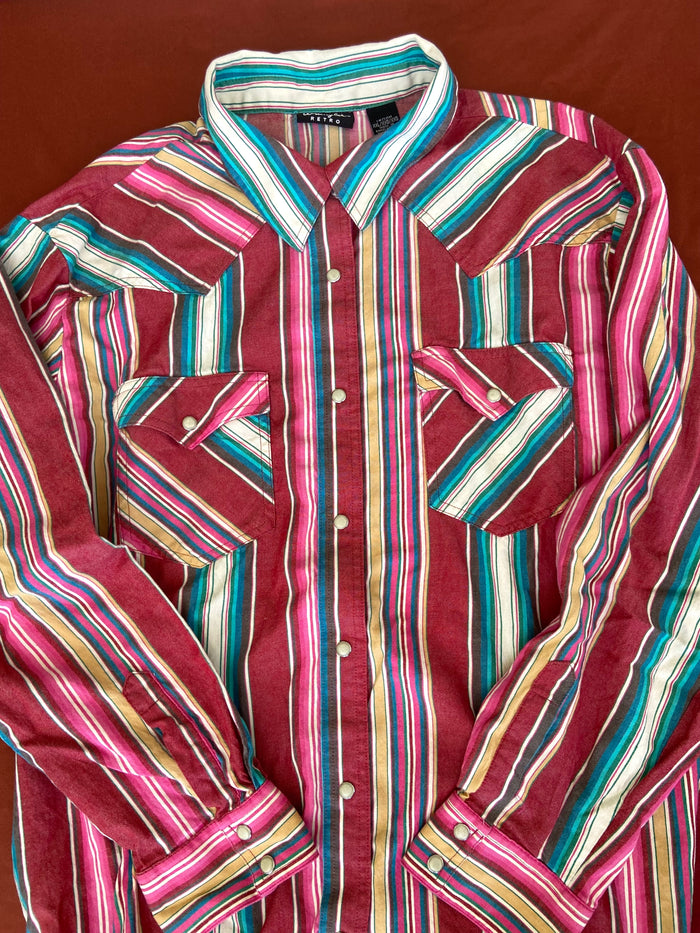 Pre-Loved Wrangler Retro Women's Striped Pearl Snap Shirt *Size XXL - Deer Creek Mercantile
