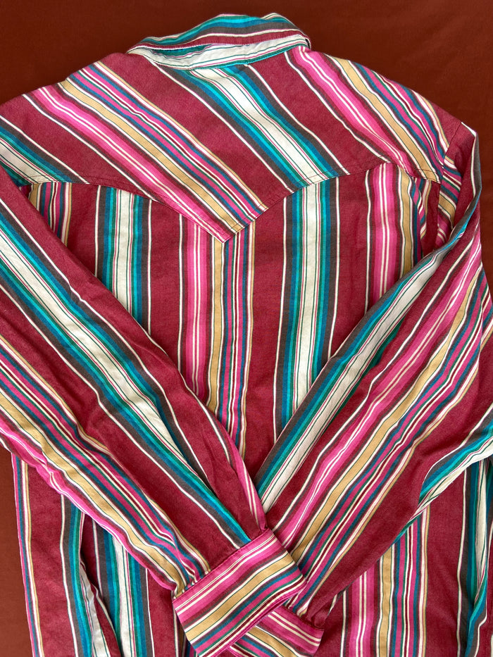 Pre-Loved Wrangler Retro Women's Striped Pearl Snap Shirt *Size XXL - Deer Creek Mercantile