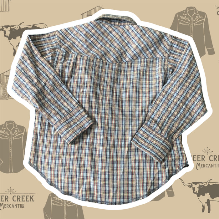 Pre-Loved Youth Boys Wrangler Pearl Snap Plaid Shirt *XS 3-4 - Deer Creek Mercantile