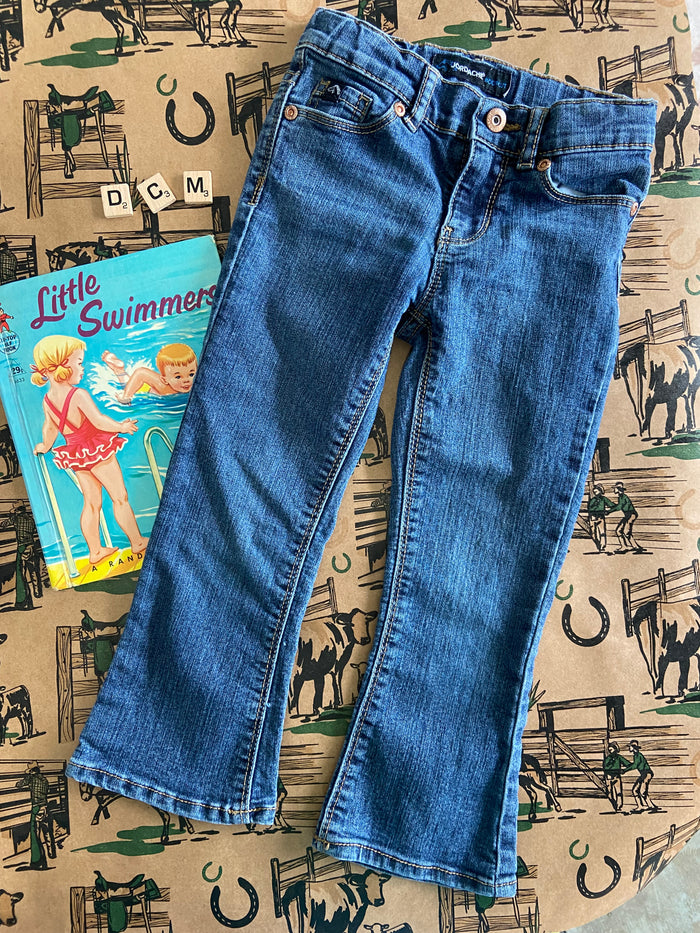 Pre-Loved Youth Girls Jordache Denim Jeans W/ Pink Stitching *4T - Deer Creek Mercantile
