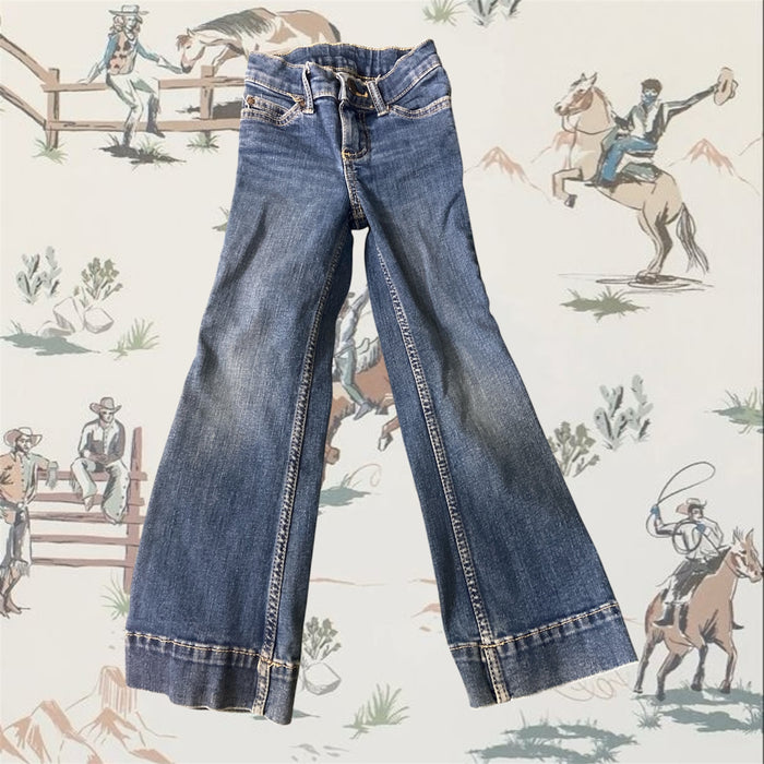 Pre-Loved Youth Girls Wrangler Jeans With Turquoise Stitching *Size 5 Slim - Deer Creek Mercantile