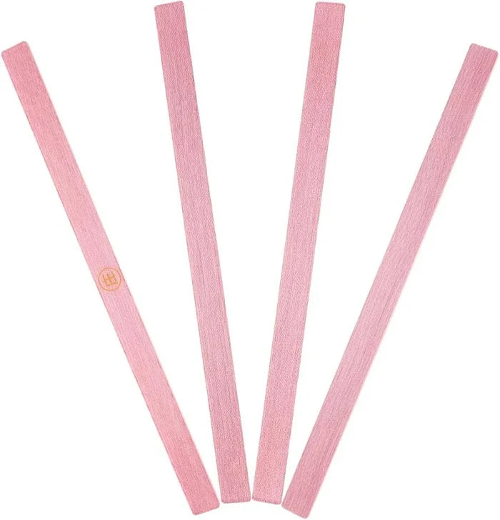 Set of 4 pink mahjong tile measuring rulers, four slim bar tools