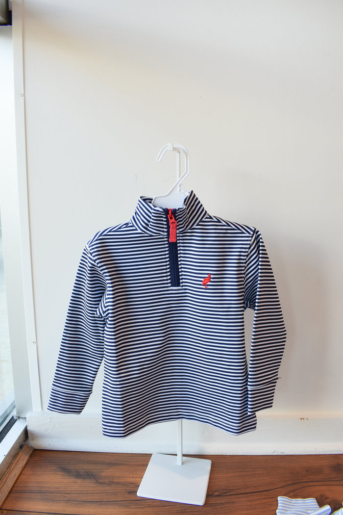 Prepletic Hayward Half Zip-Navy Stripe
