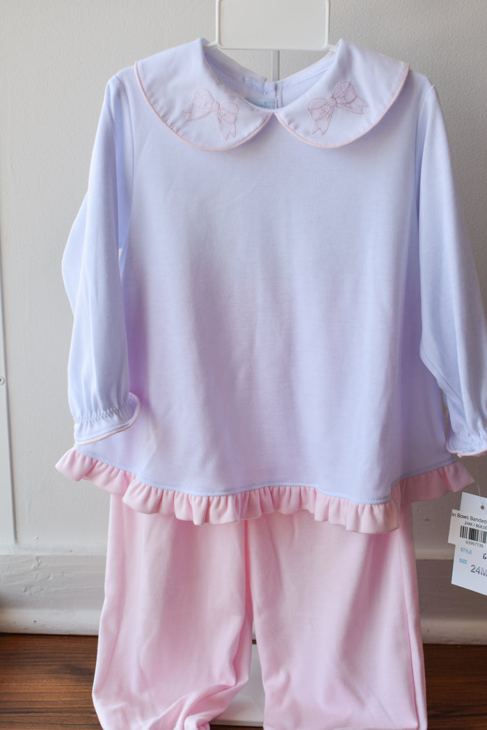 Pretty in Bows Banded Knit Pant Set