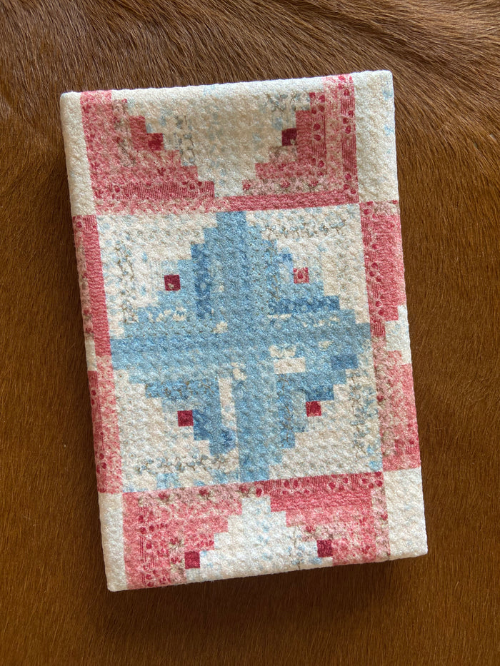 Quilt Print Dish Towel ~ Pioneer Log Cabin Patriotic - Deer Creek Mercantile