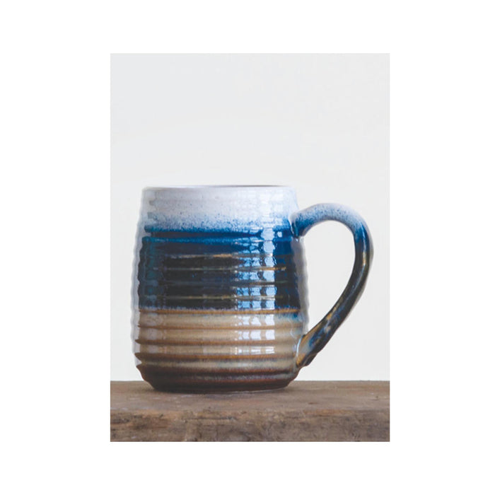 Reactive Glaze Stoneware Mugs - Cafe Au Lait