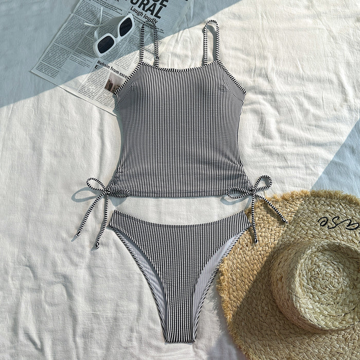 ✨ RIVIERA ALLURE – L’ensemble tankini noir chic qui sublime chaque silhouette