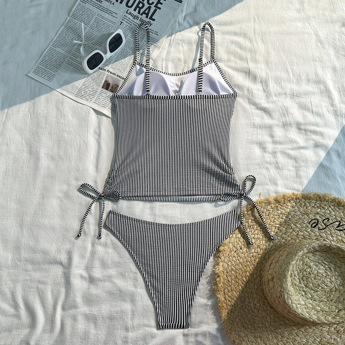 ✨ RIVIERA ALLURE – L’ensemble tankini noir chic qui sublime chaque silhouette