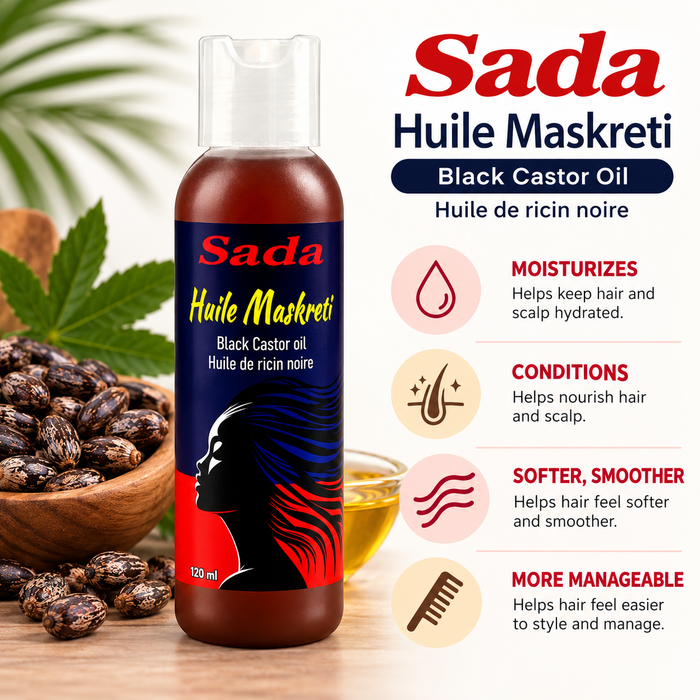 Sada – Black Castor Oil (Huile Maskriti), 120 mL Sada