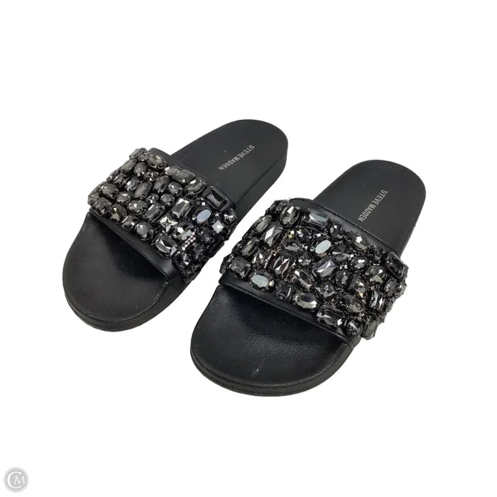 Sandals Flats By Steve Madden In Black, Size: 8