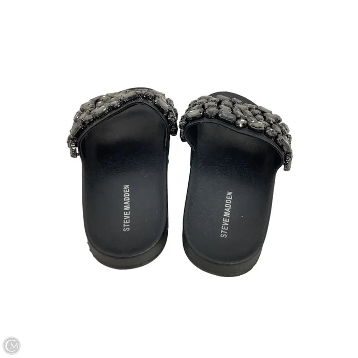 Sandals Flats By Steve Madden In Black, Size: 8