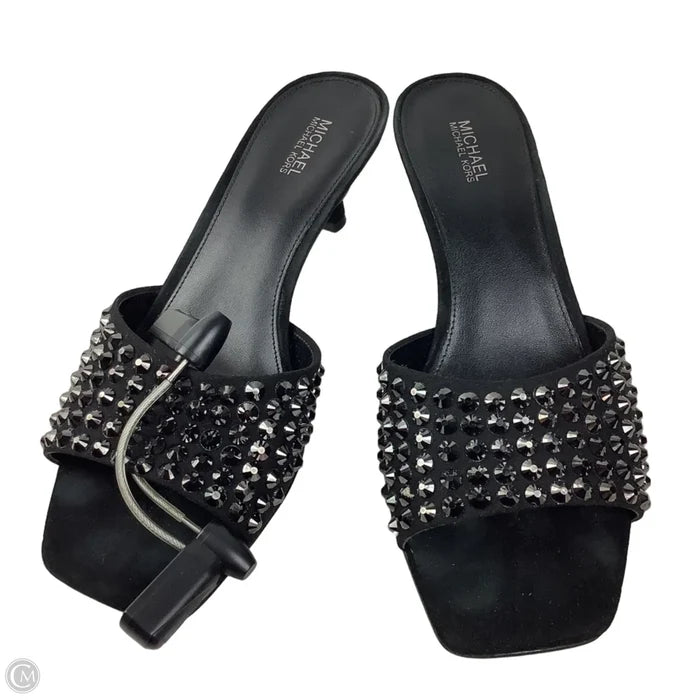 Sandals Heels Kitten By Michael By Michael Kors In Black, Size: 8