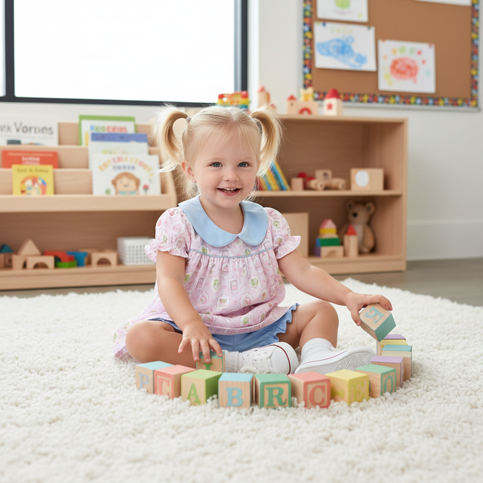 School Time Knit Bloomer Set