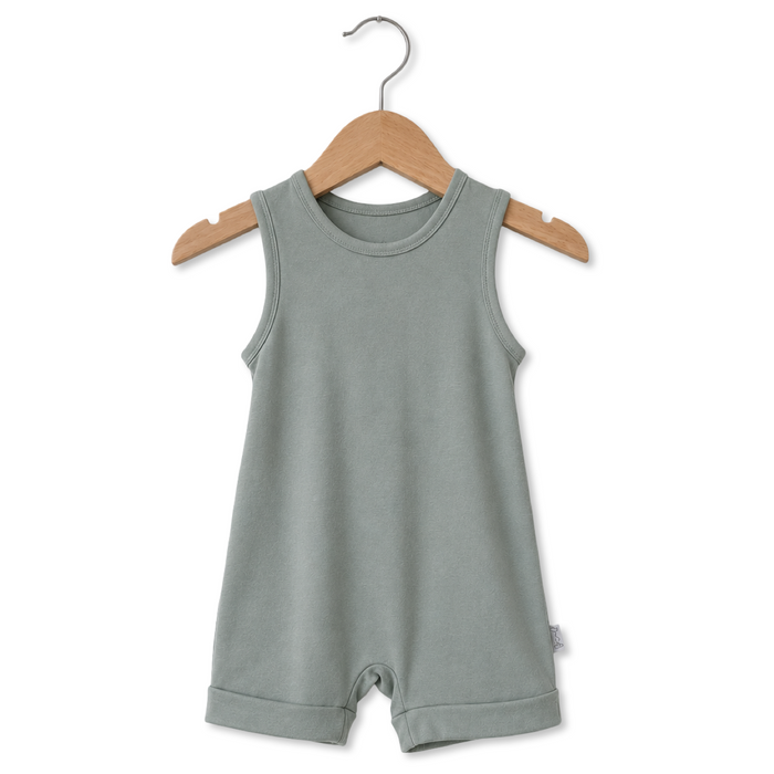 Seagrass Sleeveless Shorty Romper Luxe Edition | Cotton Bamboo Blend
