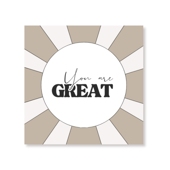 Set-  Cadeauset You Are Great – Geurstokjes 100 ml, Roomspray 300 ml & Servetten – Giftset