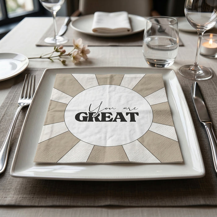Set-  Cadeauset You Are Great – Geurstokjes 100 ml, Roomspray 300 ml & Servetten – Giftset