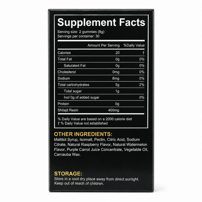 Shilajit Gummies | Himalayan Energy & Wellness Support - Yado African & Caribbean Market