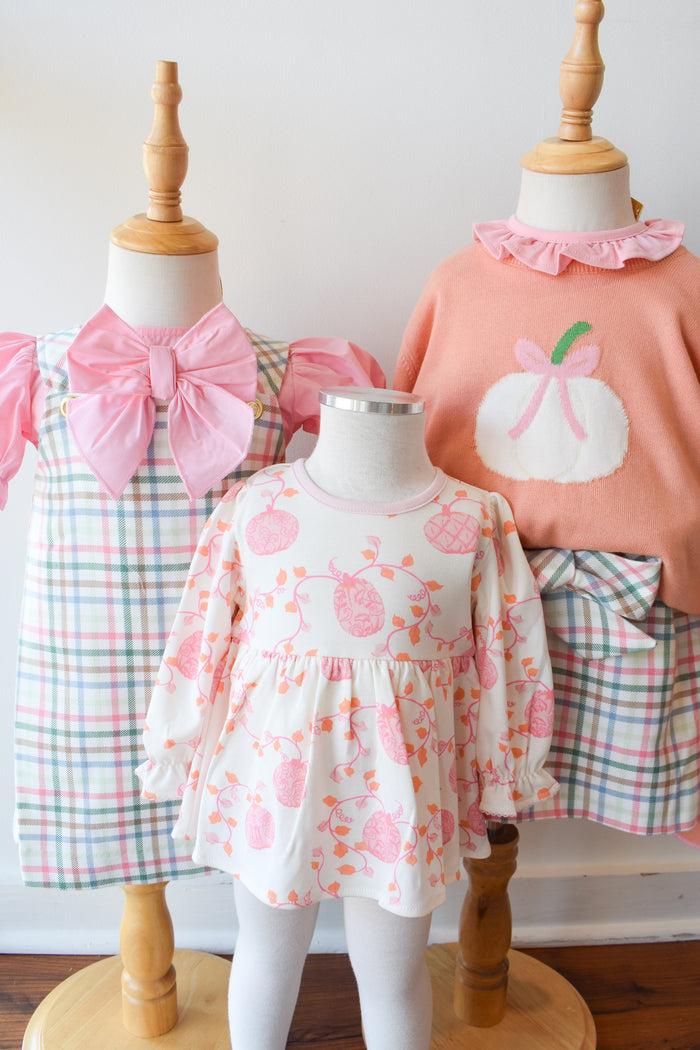 Short Sleeve Beatrice Bow Blouse-Sandpearl Pink