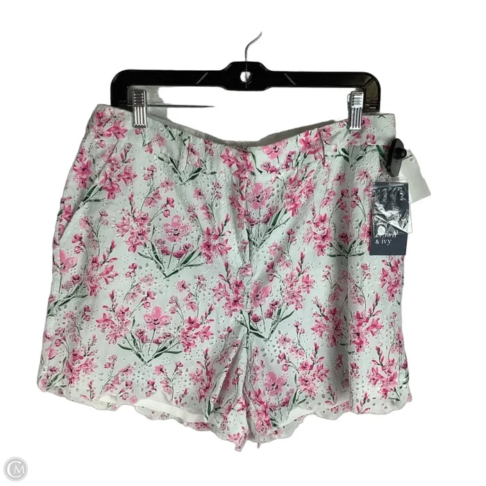 Shorts By Crown And Ivy In Floral Print, Size: 12