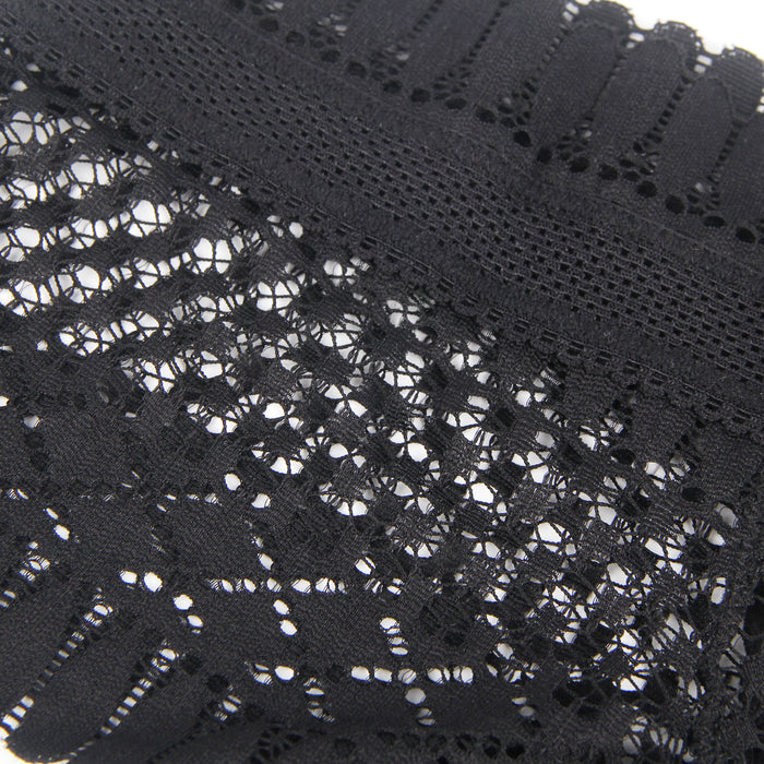 Shorty noir ajouré en maille stretch