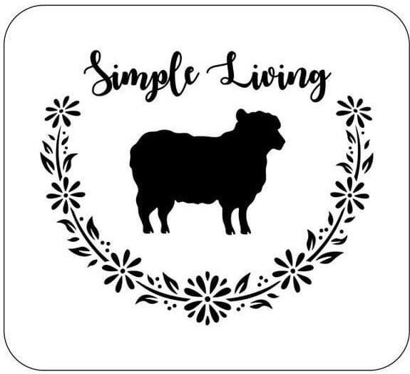 Simple Living Stencil