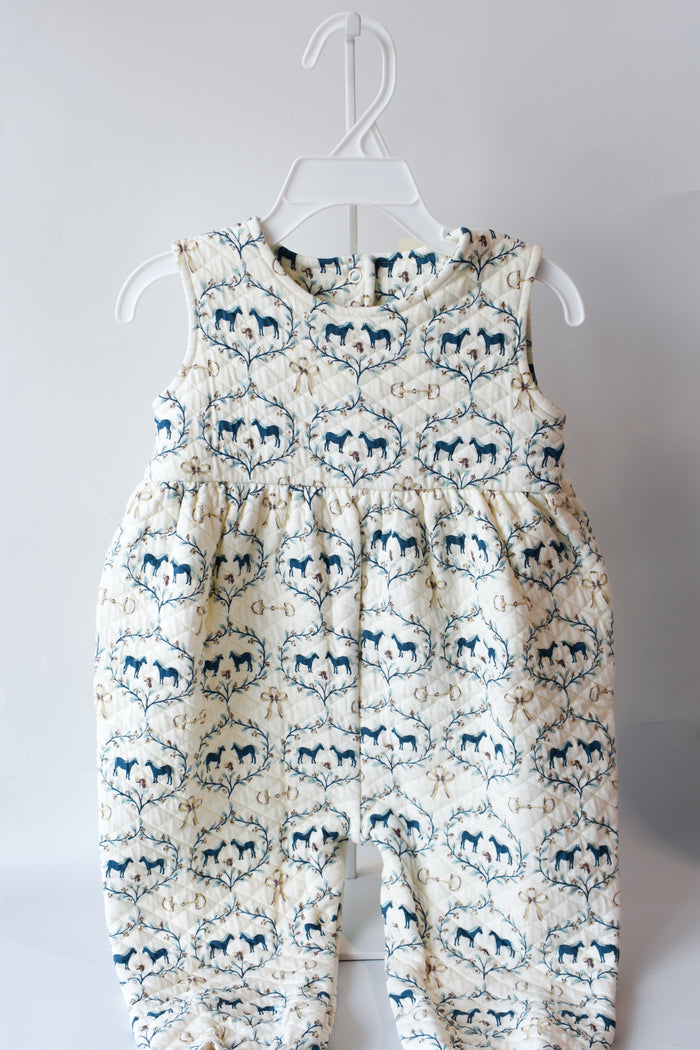 Sleeveless Quilted Rebecca Romper-Horse Bits and Bows